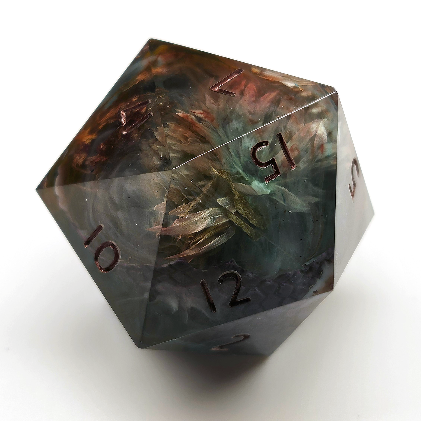 Ethereal Lazaryth Dragon D20 - 40mm chonk